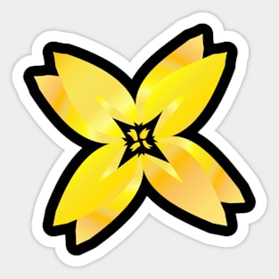 Golden Flowers Sticker